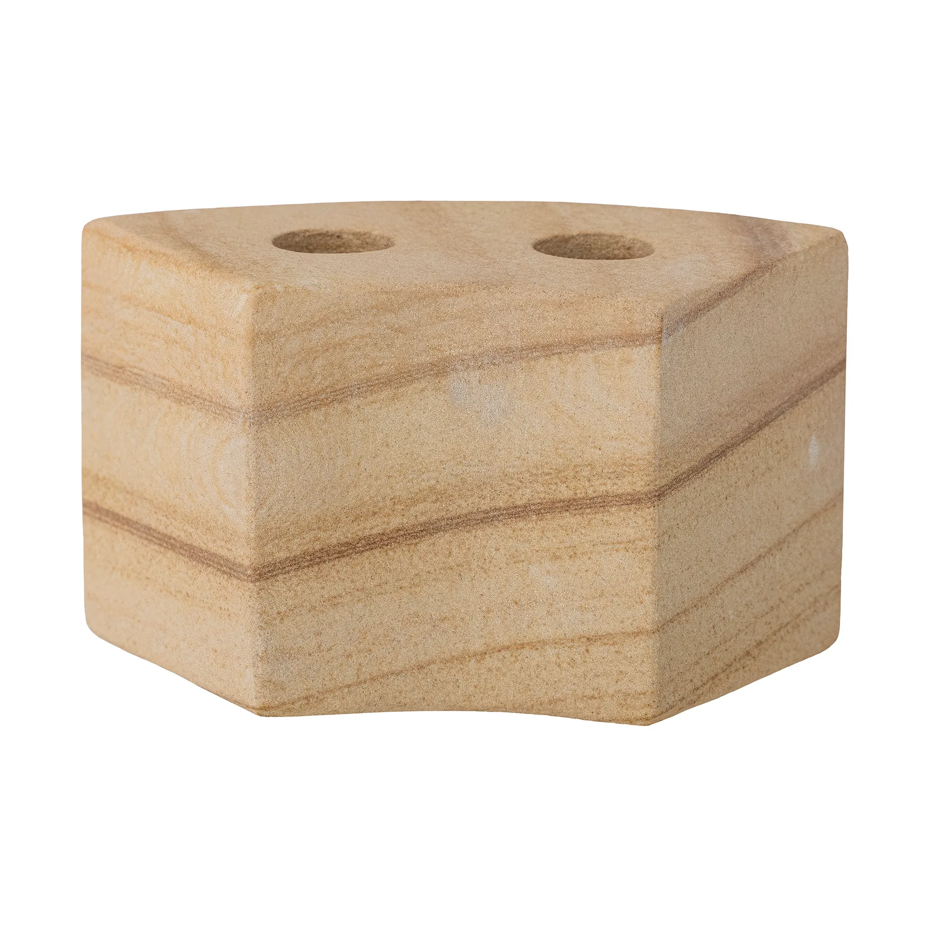 Florida ljusstake 14,5x8x7,5 cm, Natural sandstone Bloomingville