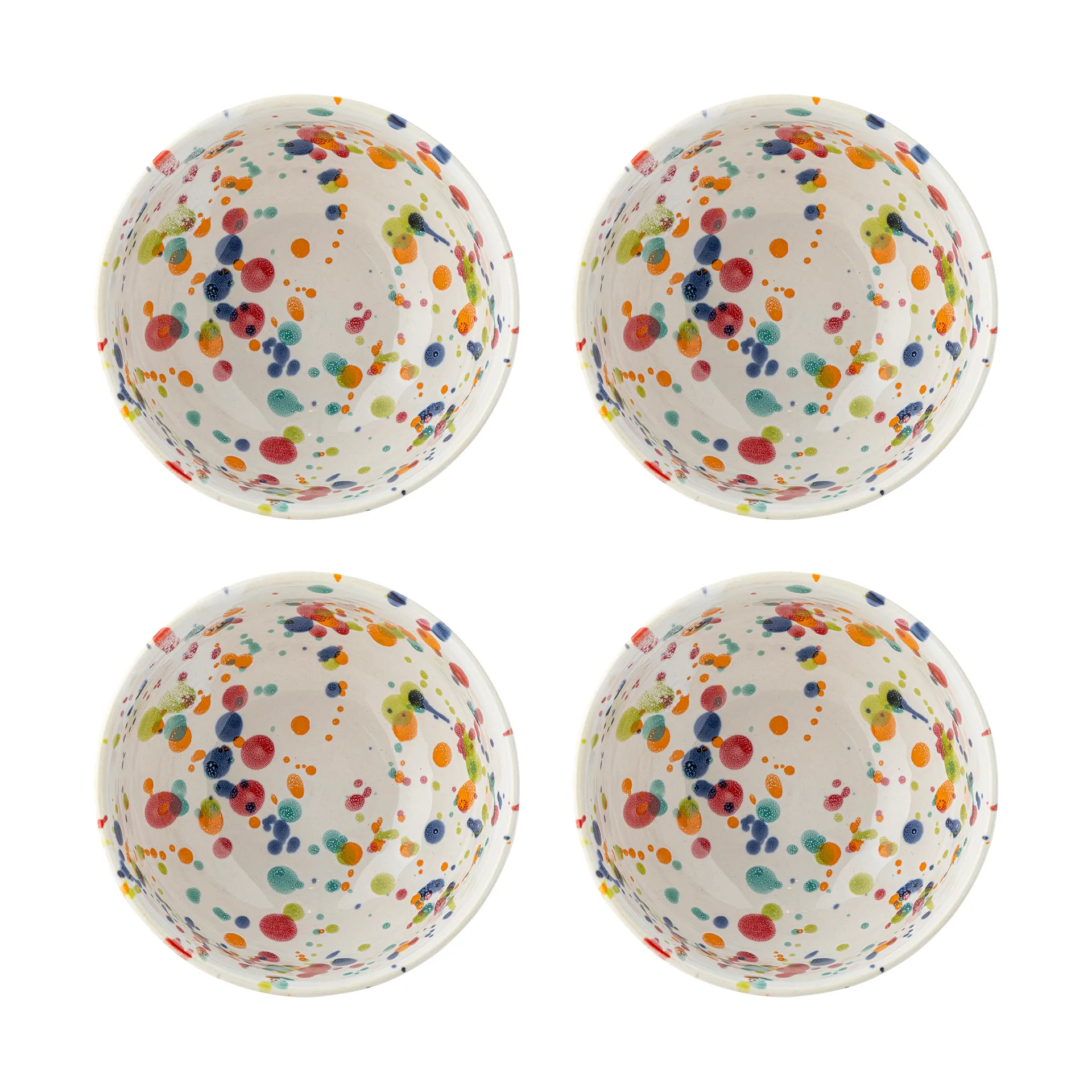 Freckles skål 4-pack Ø11,5 cm, Röd Bloomingville