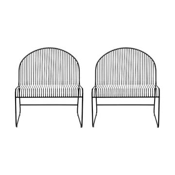 Friend loungestol 2-pack Svart - Bloomingville