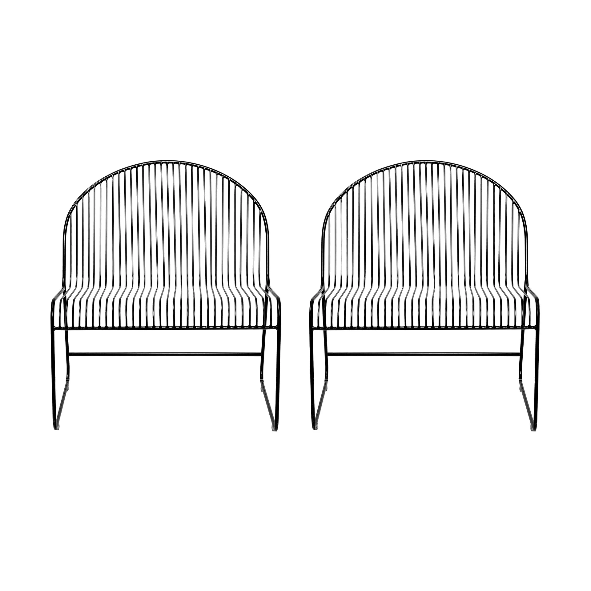 Friend loungestol 2-pack Svart Bloomingville