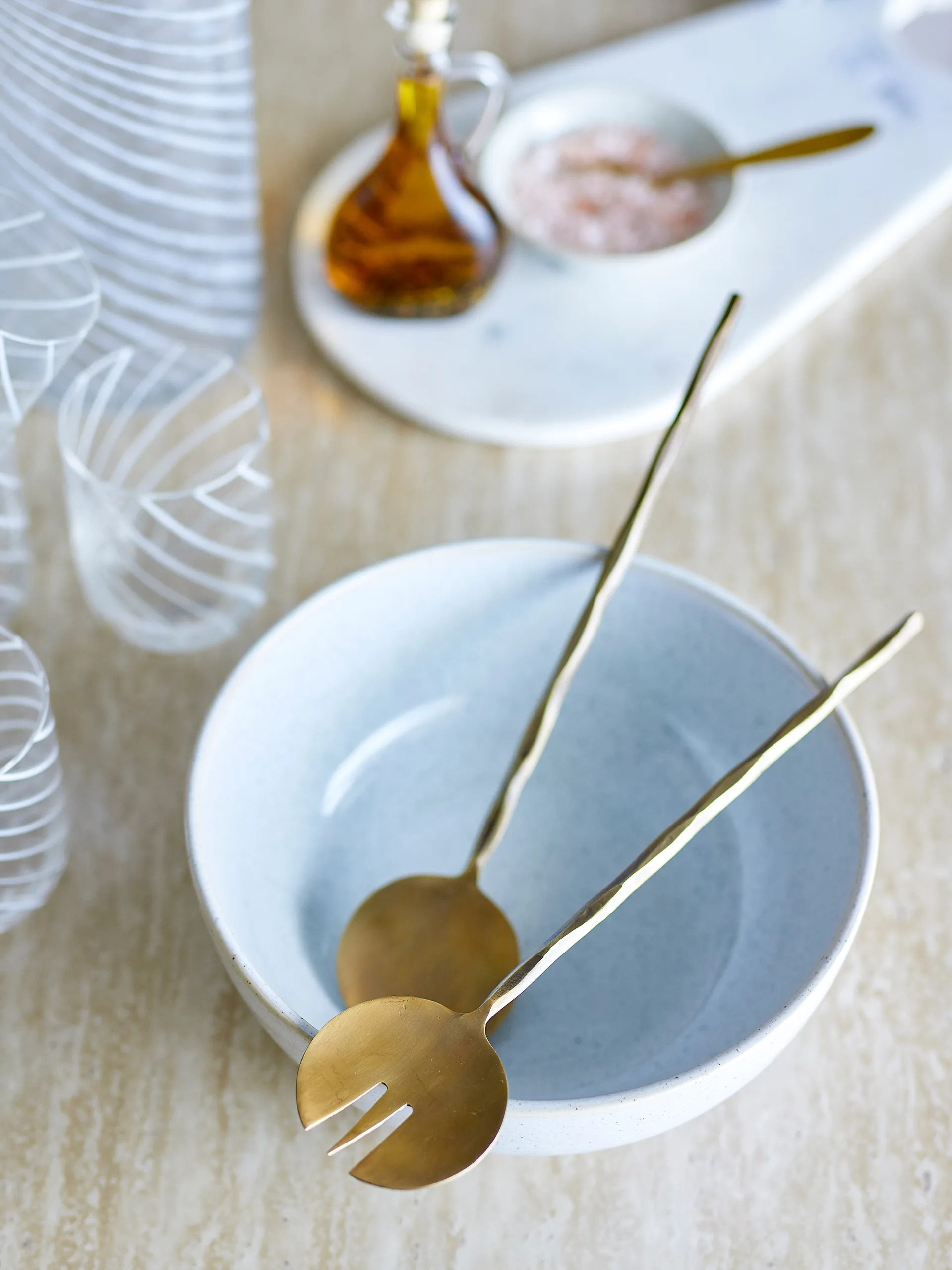 Gaith salladsbestick 2-delar, Mässing Bloomingville