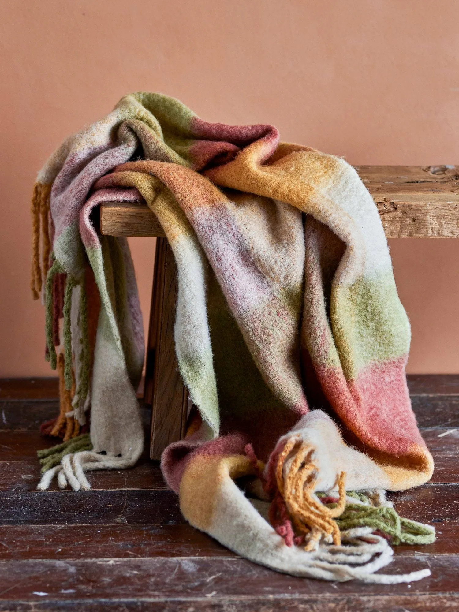 Hamisha pläd, Multi, rutig, 152x127 cm Bloomingville