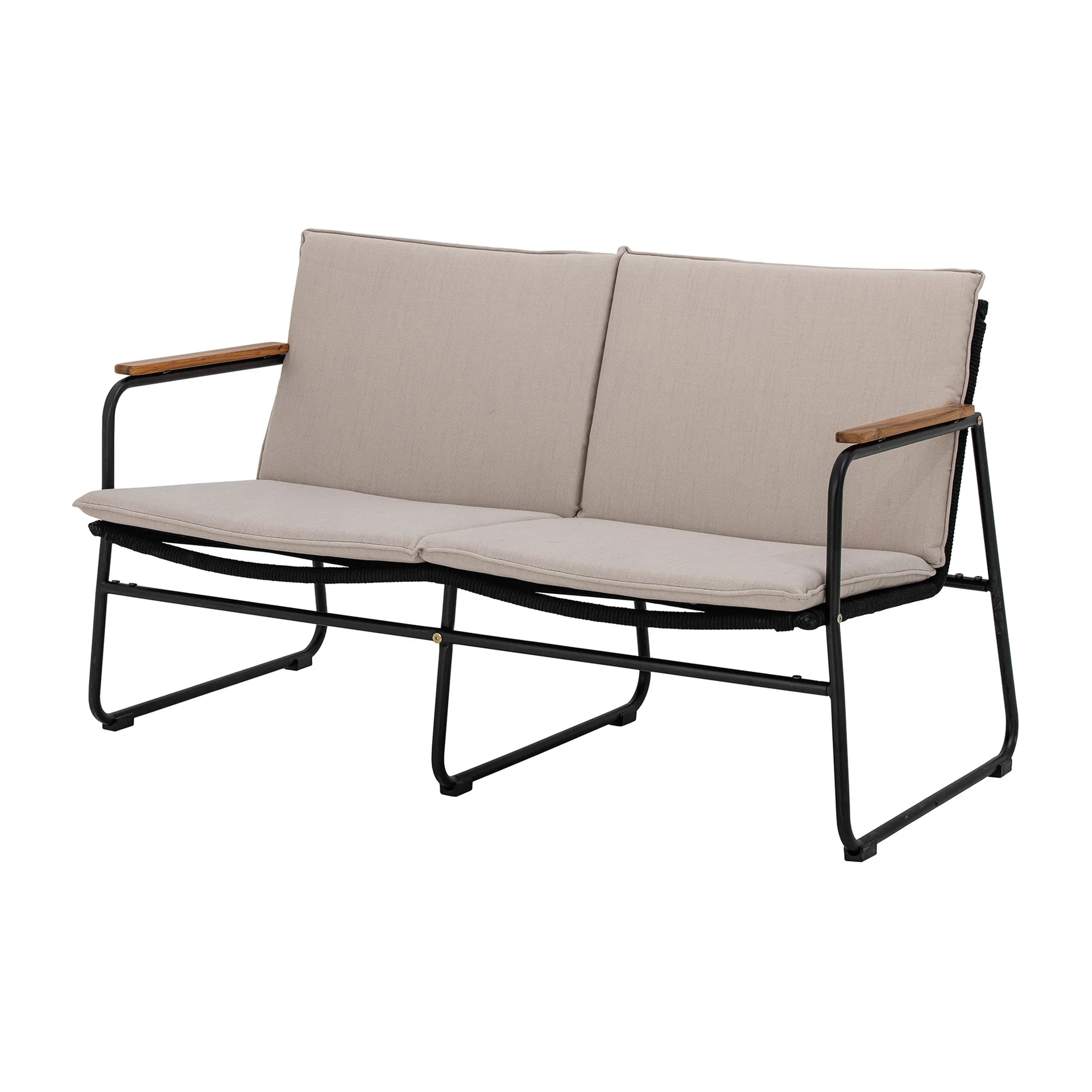 Hampton soffa 127x71x76 cm, Svart-beige Bloomingville