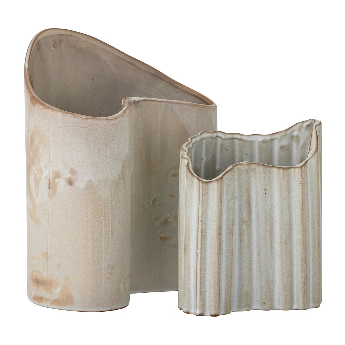 Bloomingville Henaj vas 2 delar Brun-beige | Skandinavisk Design | Vaser | Beige