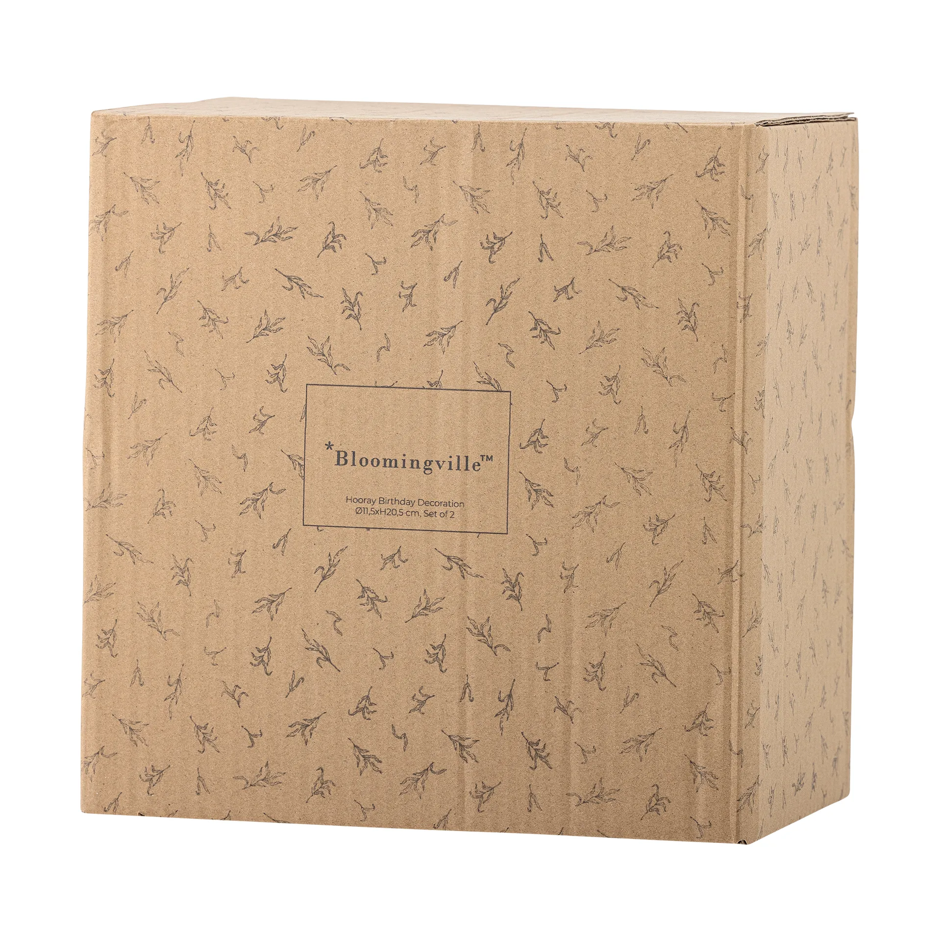 Hooray födelsedagsdekoration 2 delar, Röd Bloomingville