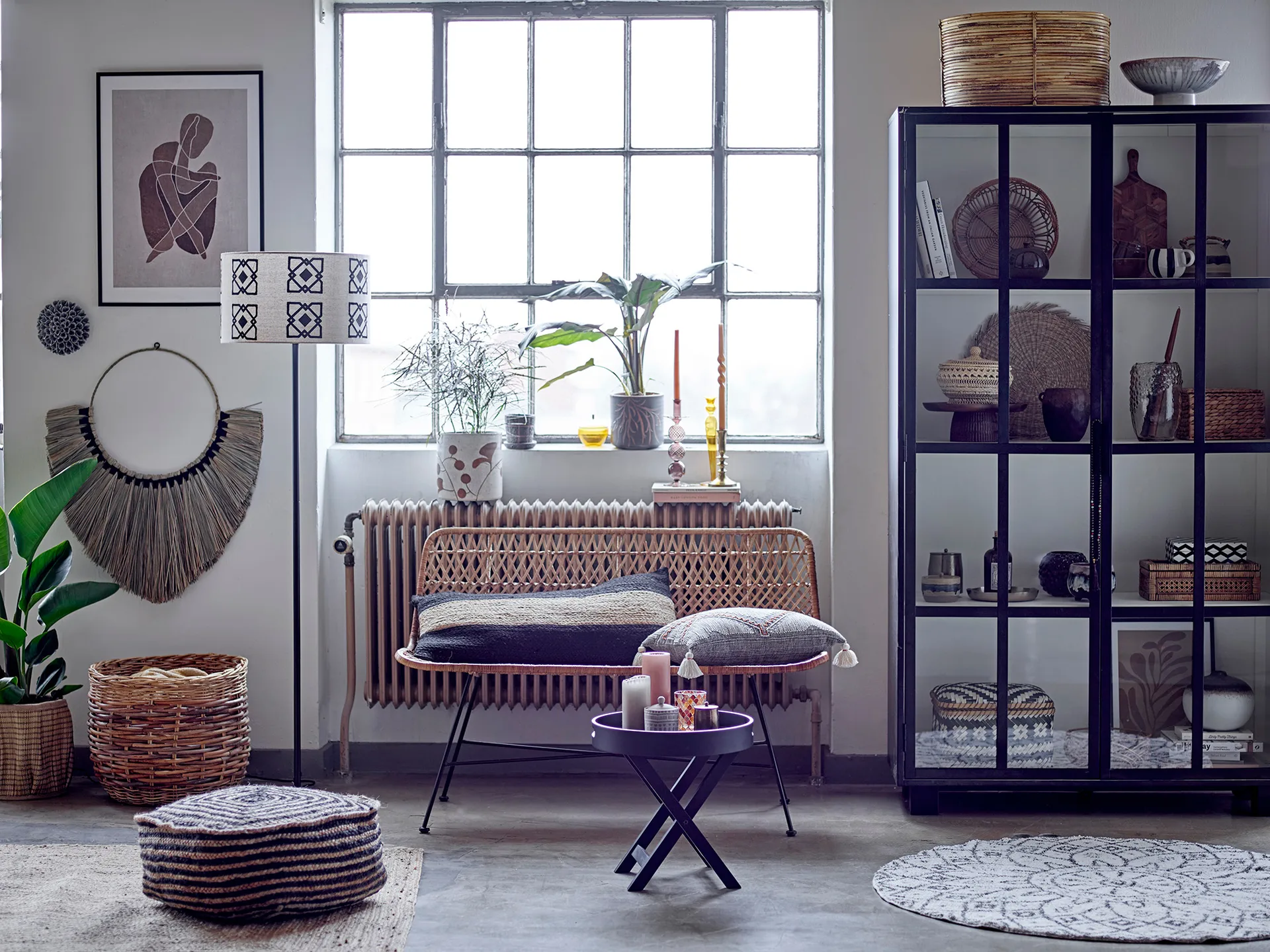 Ilsa bordstablett Ø38 cm, Natur Bloomingville