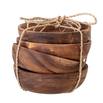 Irha skål akacia 4-pack - Brun - Bloomingville
