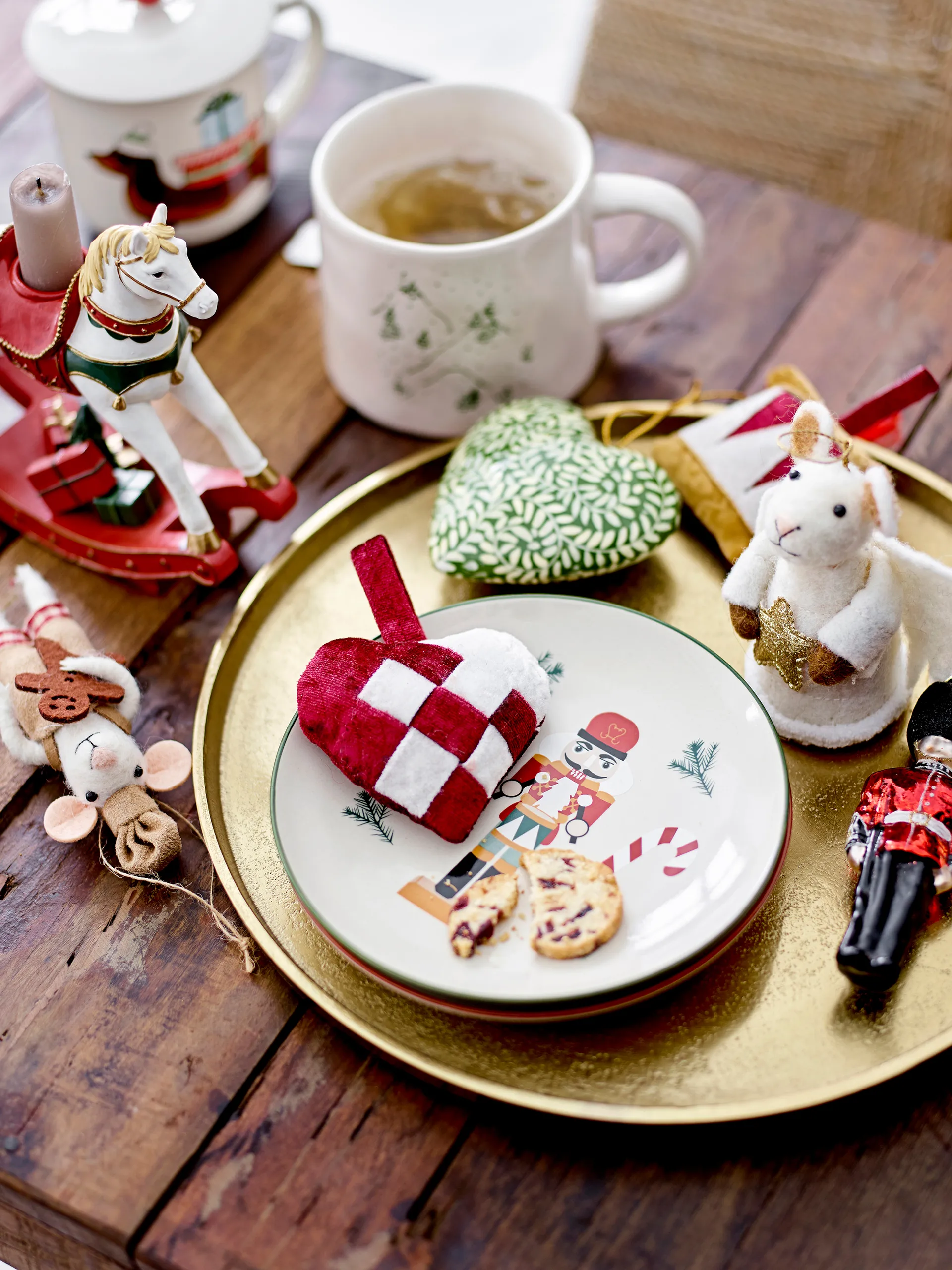 Jolly assiett Ø16 cm 2 delar, Vit-röd Bloomingville