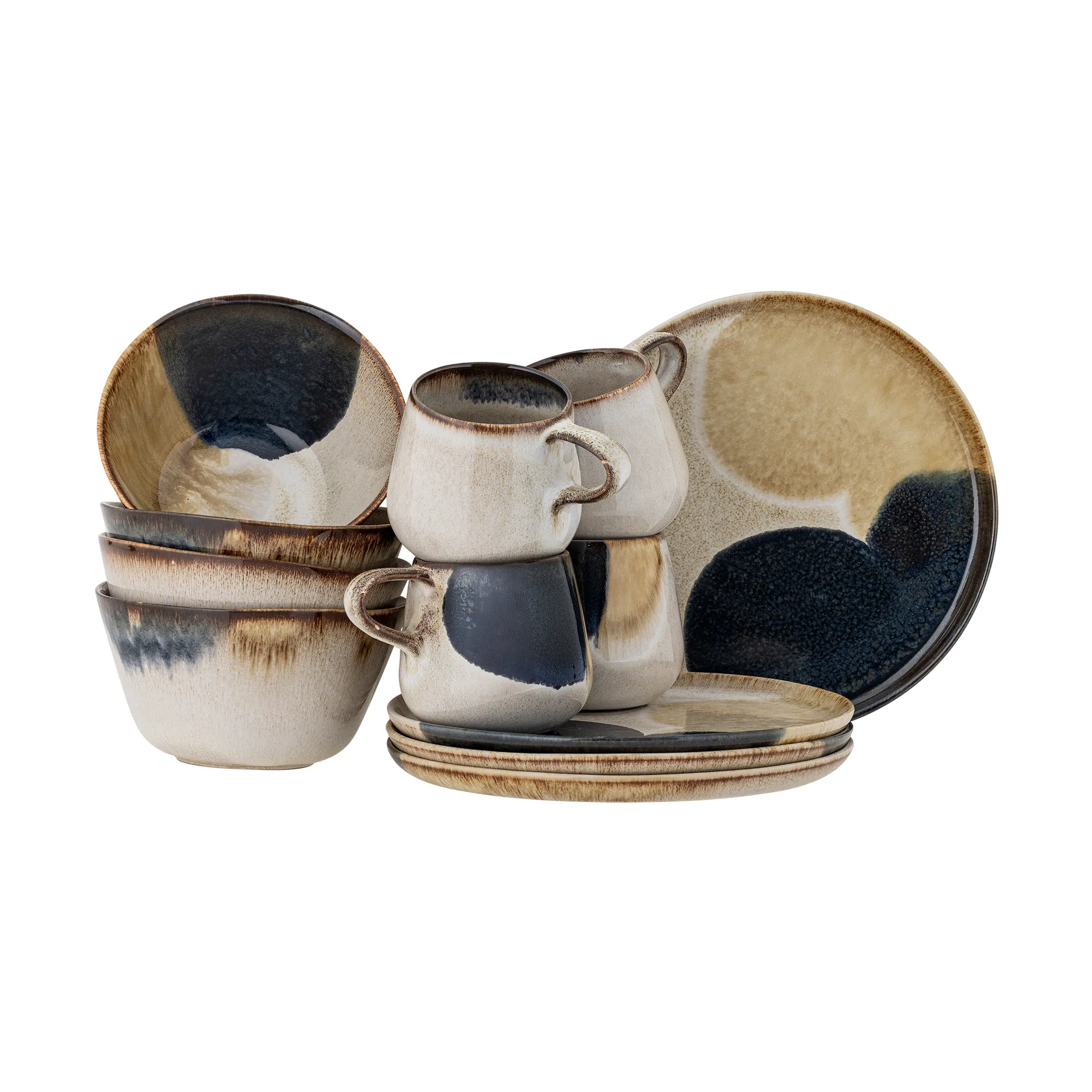 Jules frukostset 12 delar, Grå Bloomingville