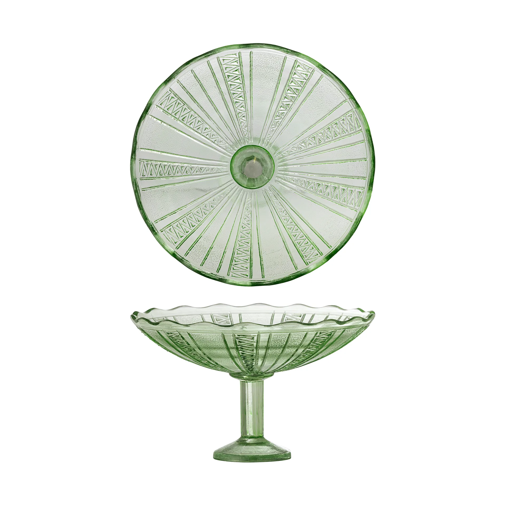 Kaddy pedestal skål, Grön, Ø23 cm Bloomingville