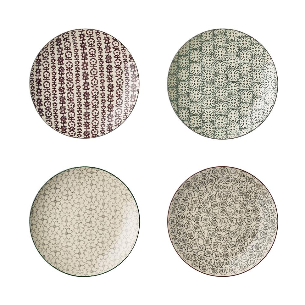 Bloomingville Karine tallrik 4 delar 20 cm 20 cm | Skandinavisk Design | Assietter | Multi