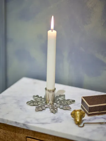 Kashi ljusstake - Silver, Ø13,5 cm - Bloomingville