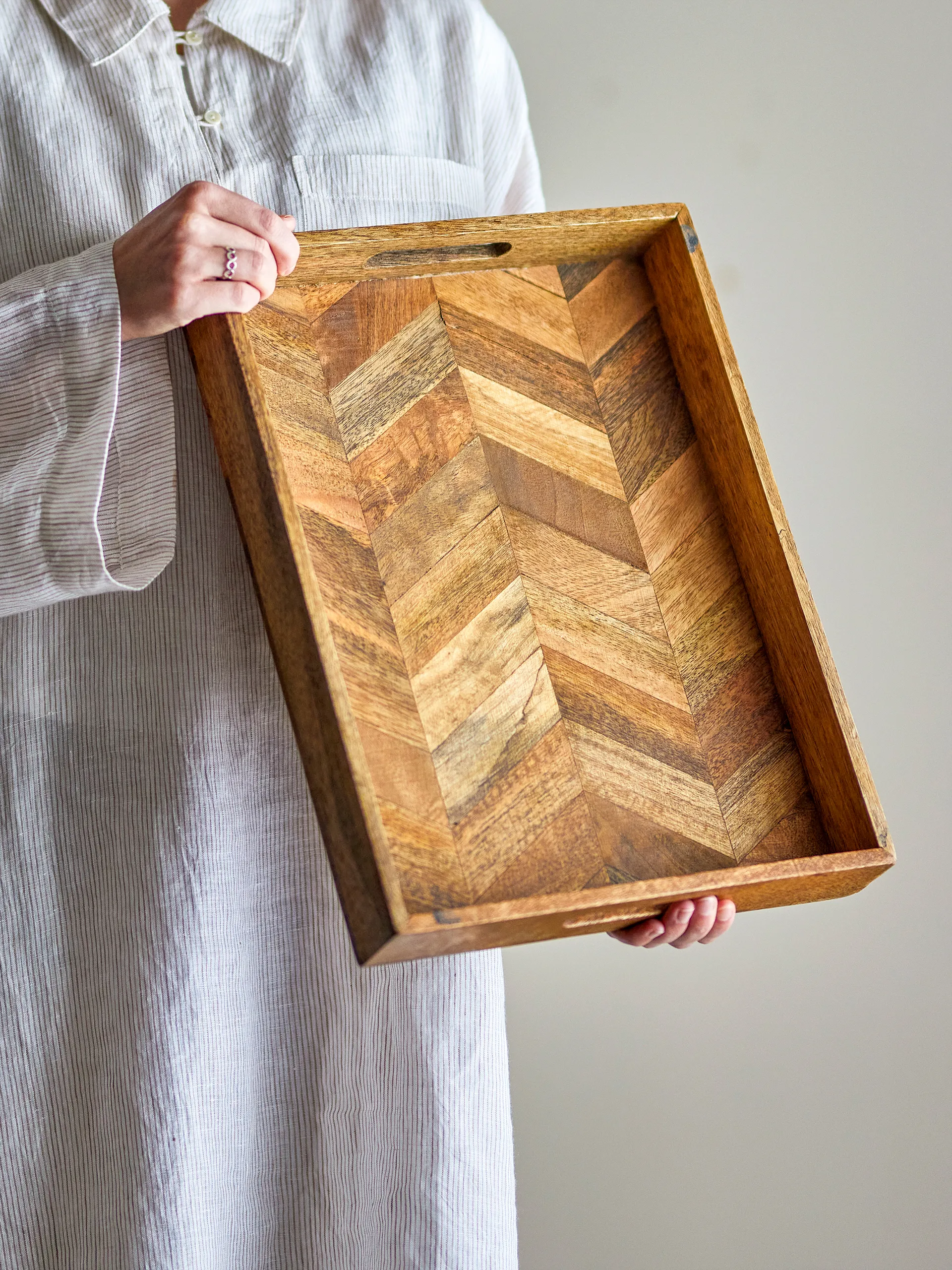 Katalyn serveringsbricka 30x40 cm, Natur Bloomingville