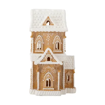 Kevin dekorationshus med ljus - Brun, 37 cm - Bloomingville