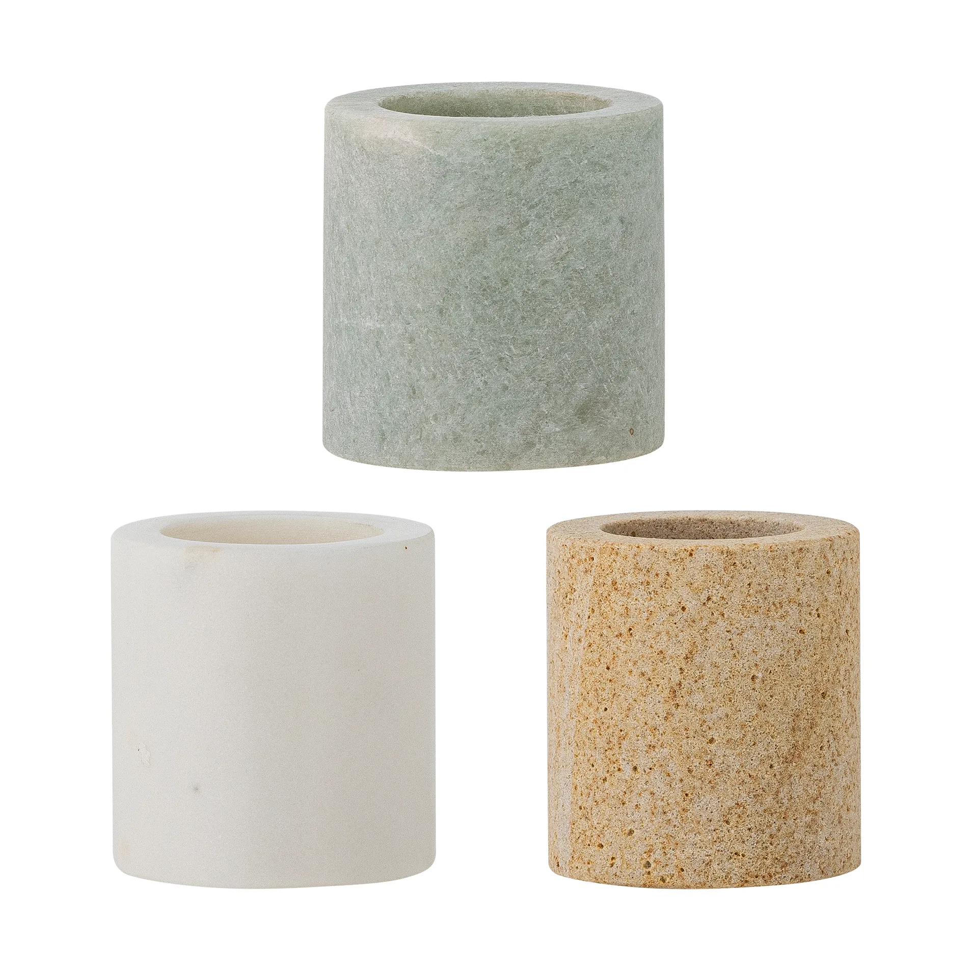 Kokui burk 3 delar, Marmor Bloomingville