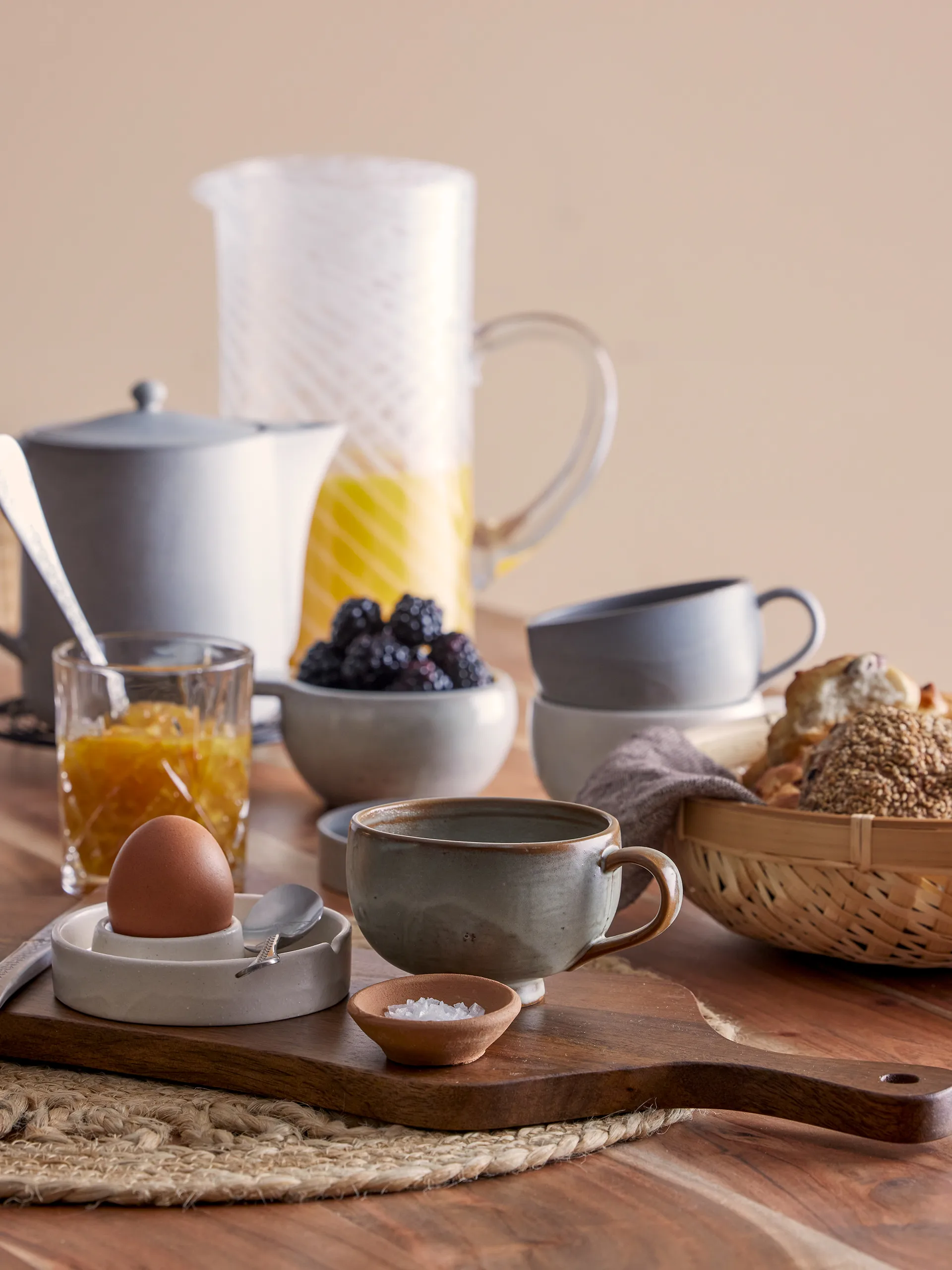 Lila kopp set om 3, Grå Bloomingville