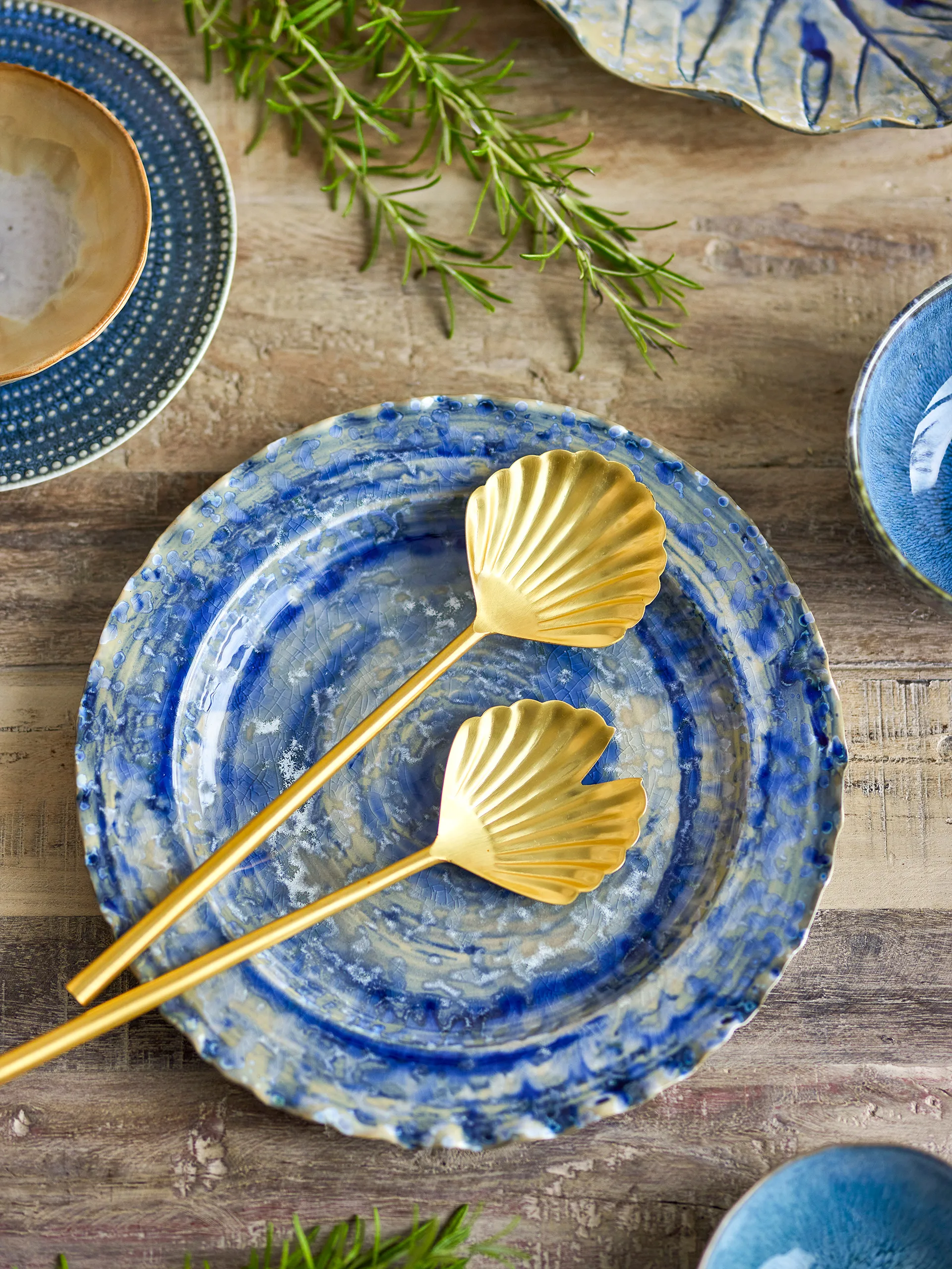 Loreta salladsbestick 2 delar, Guld Bloomingville