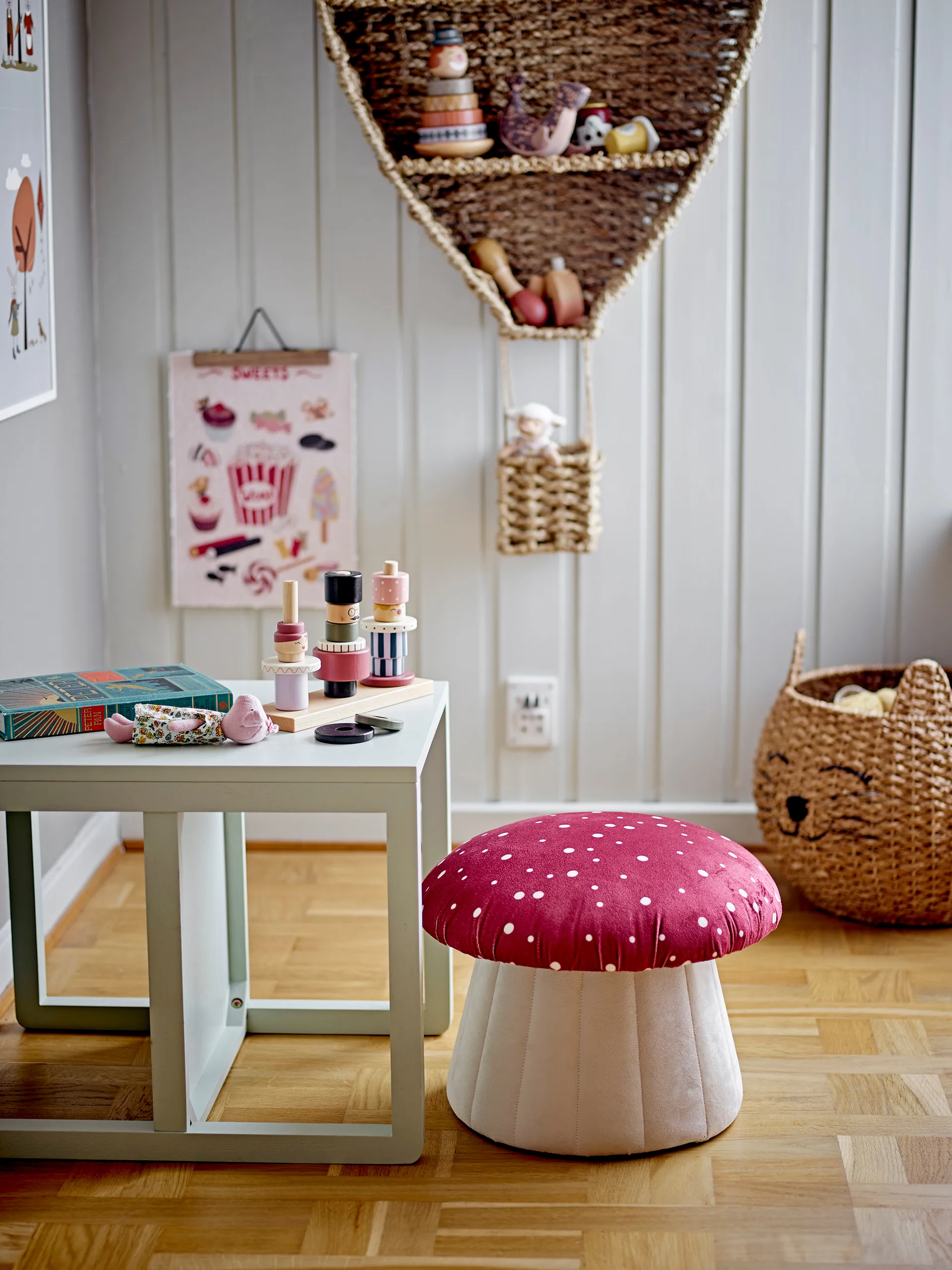 Lue sittpuff Ø37x30 cm, Röd Bloomingville