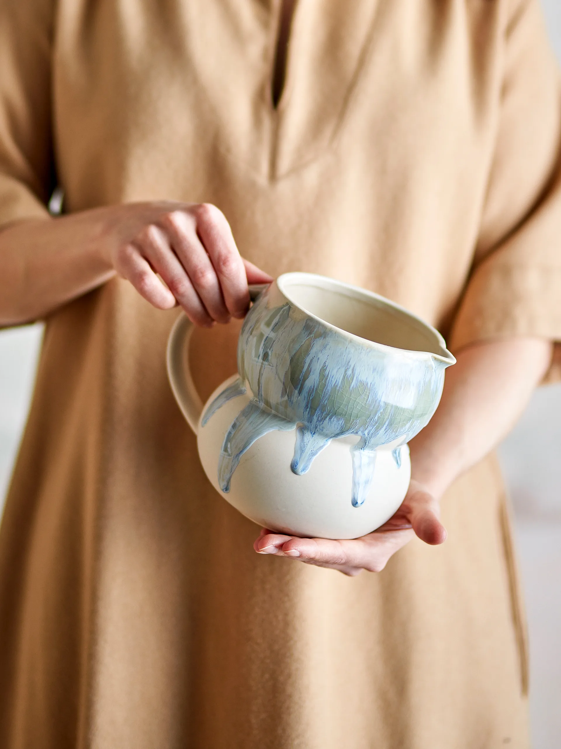 Luna mjölkkanna 1,5 L, Blå Bloomingville