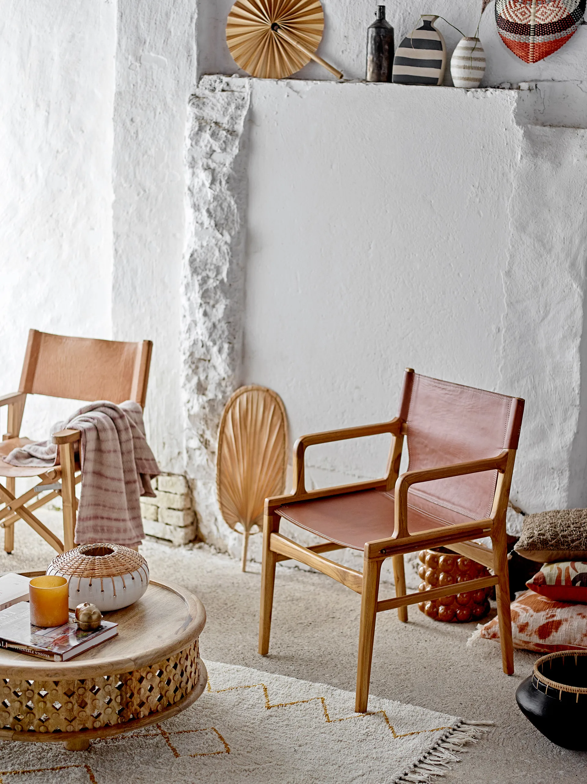 Macha ljuslykta/vas Ø10 cm, Brun Bloomingville