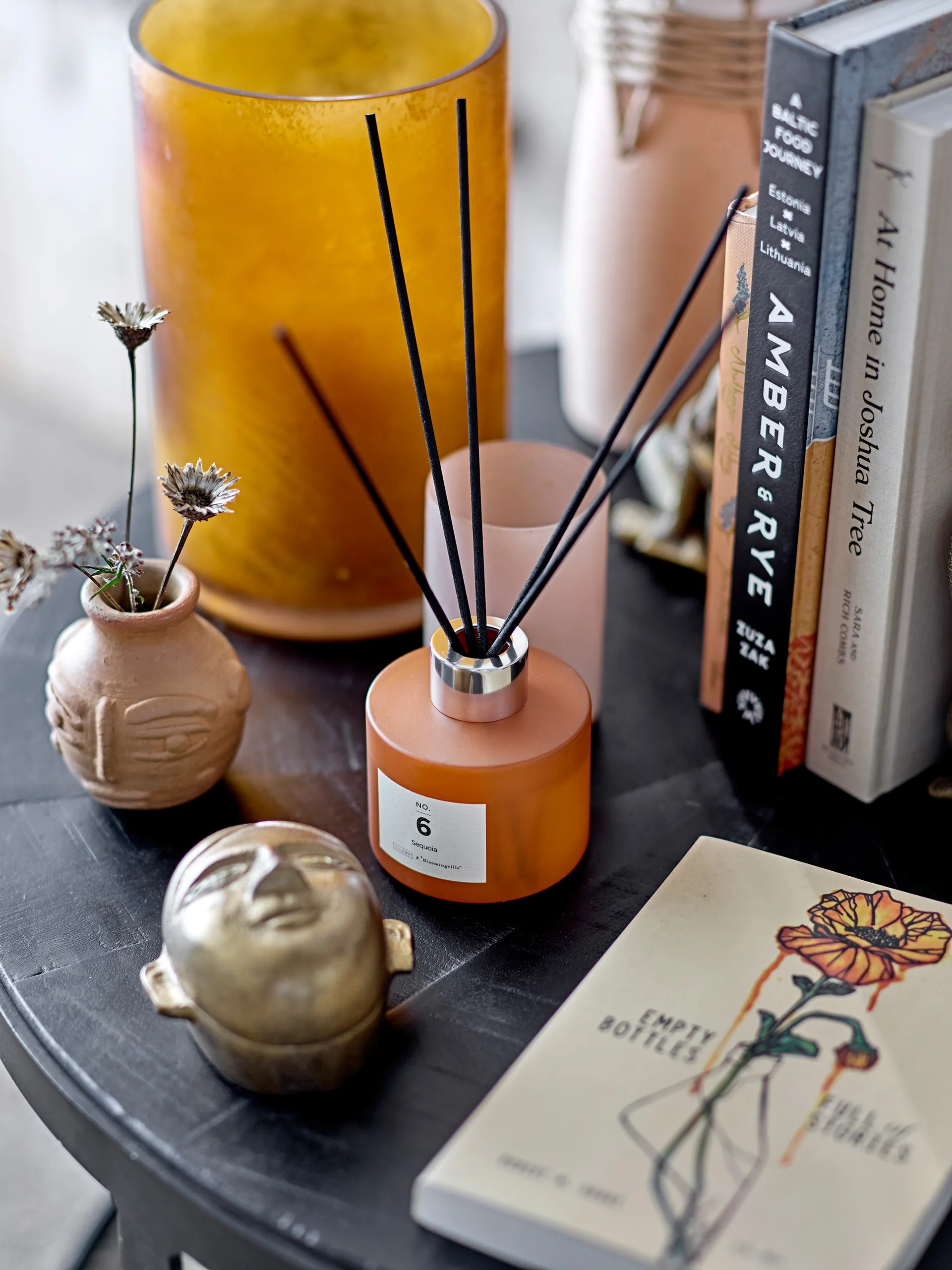 Macha ljuslykta/vas Ø6 cm, Lila-beige Bloomingville