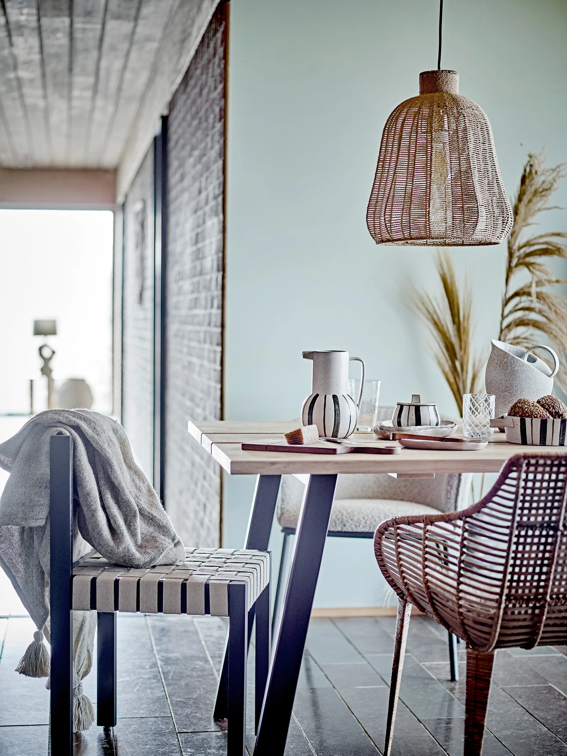 Marita ugnsform Ø21 cm, Svart-vit Bloomingville