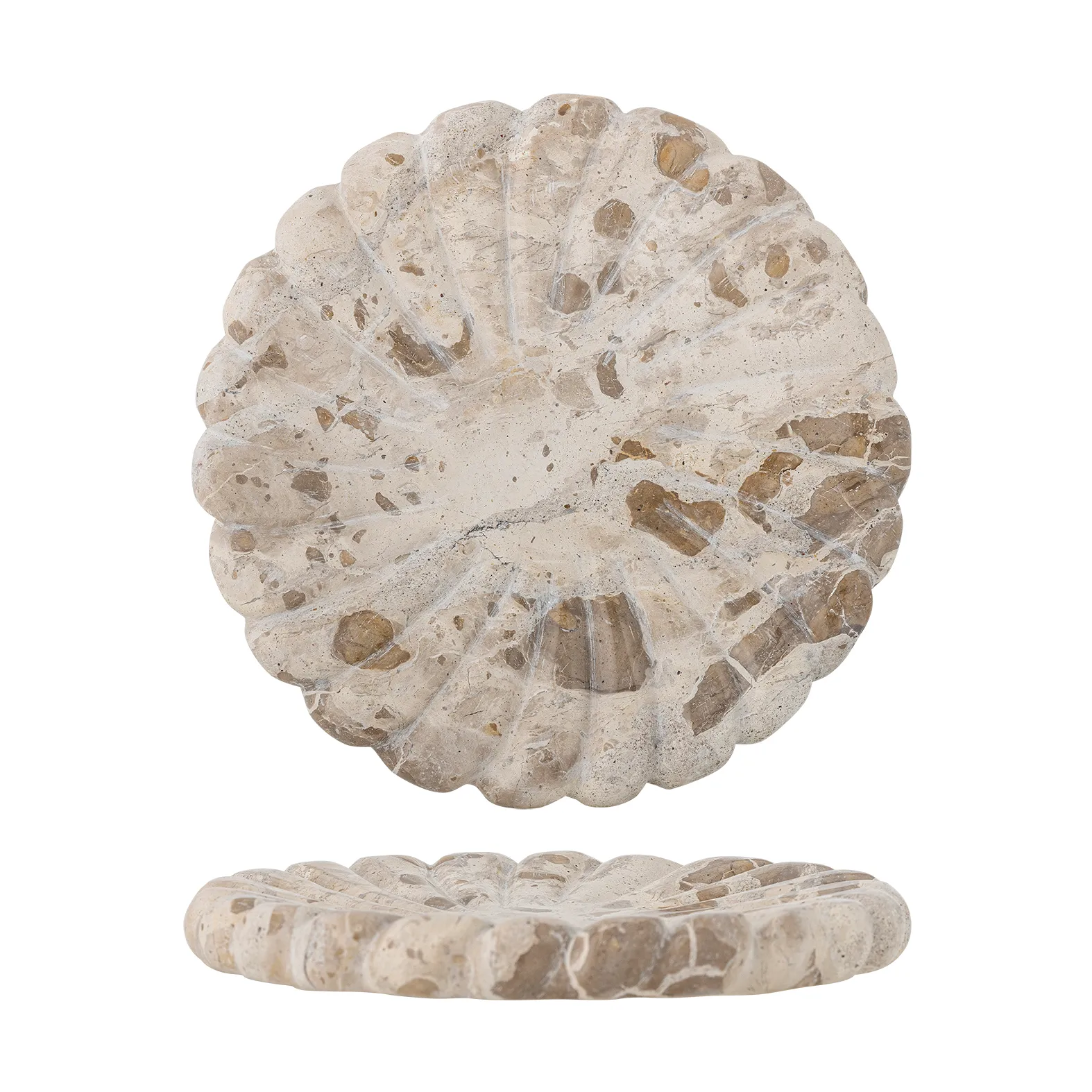 Marlie bricka marmor Ø22,5 cm, Natur Bloomingville