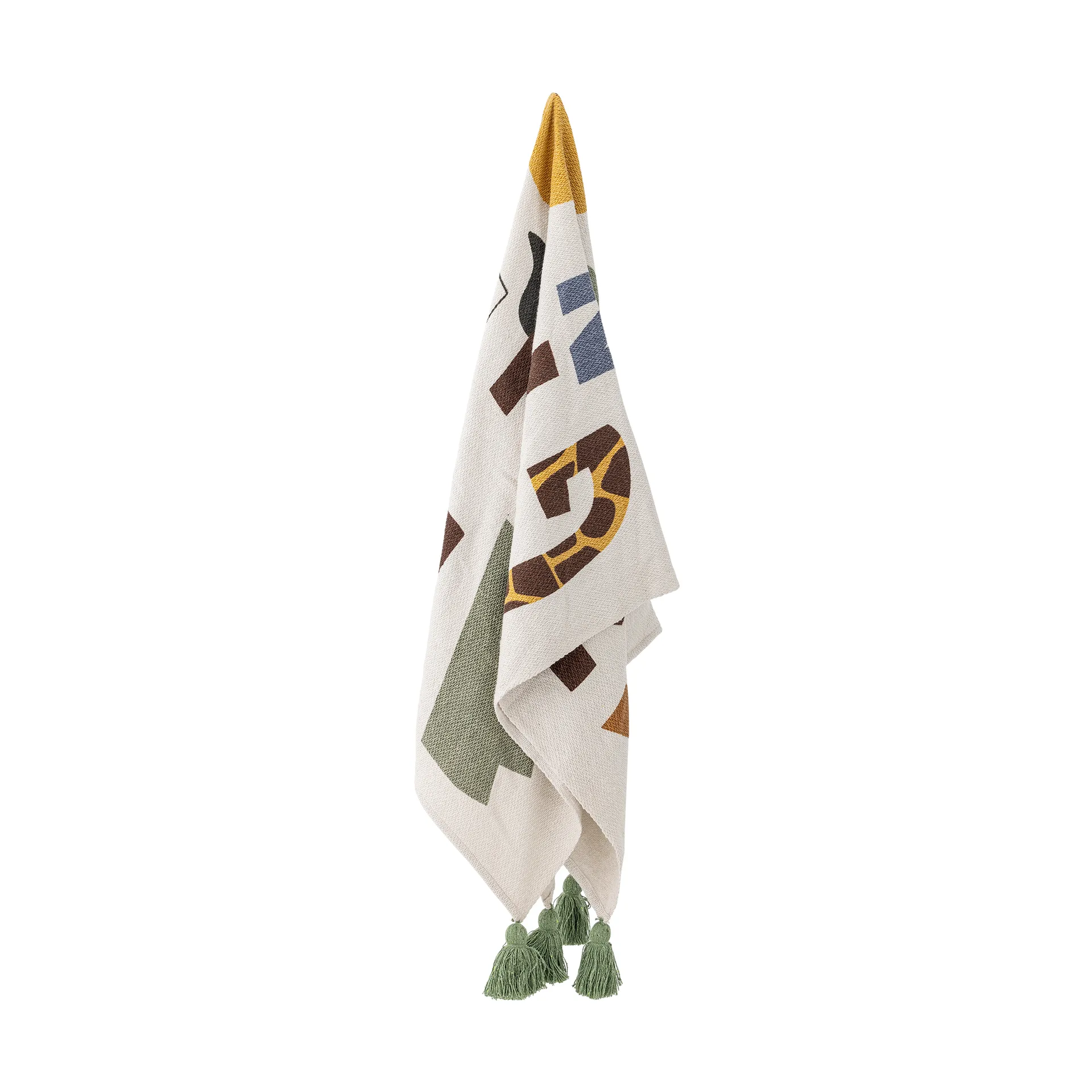 Memmo bomullspläd 160x130 cm, Natur Bloomingville