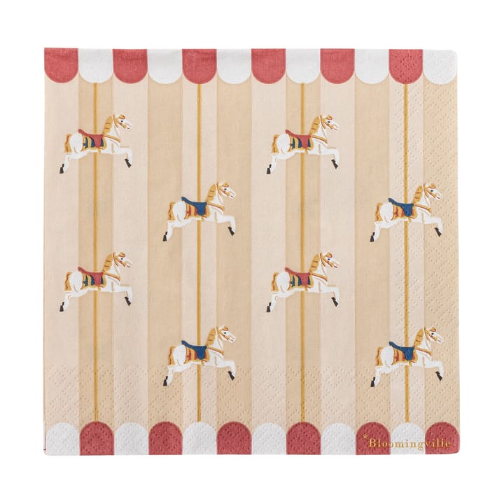 Merry-go-round servett 33x33 cm 20-pack - Natur - Bloomingville