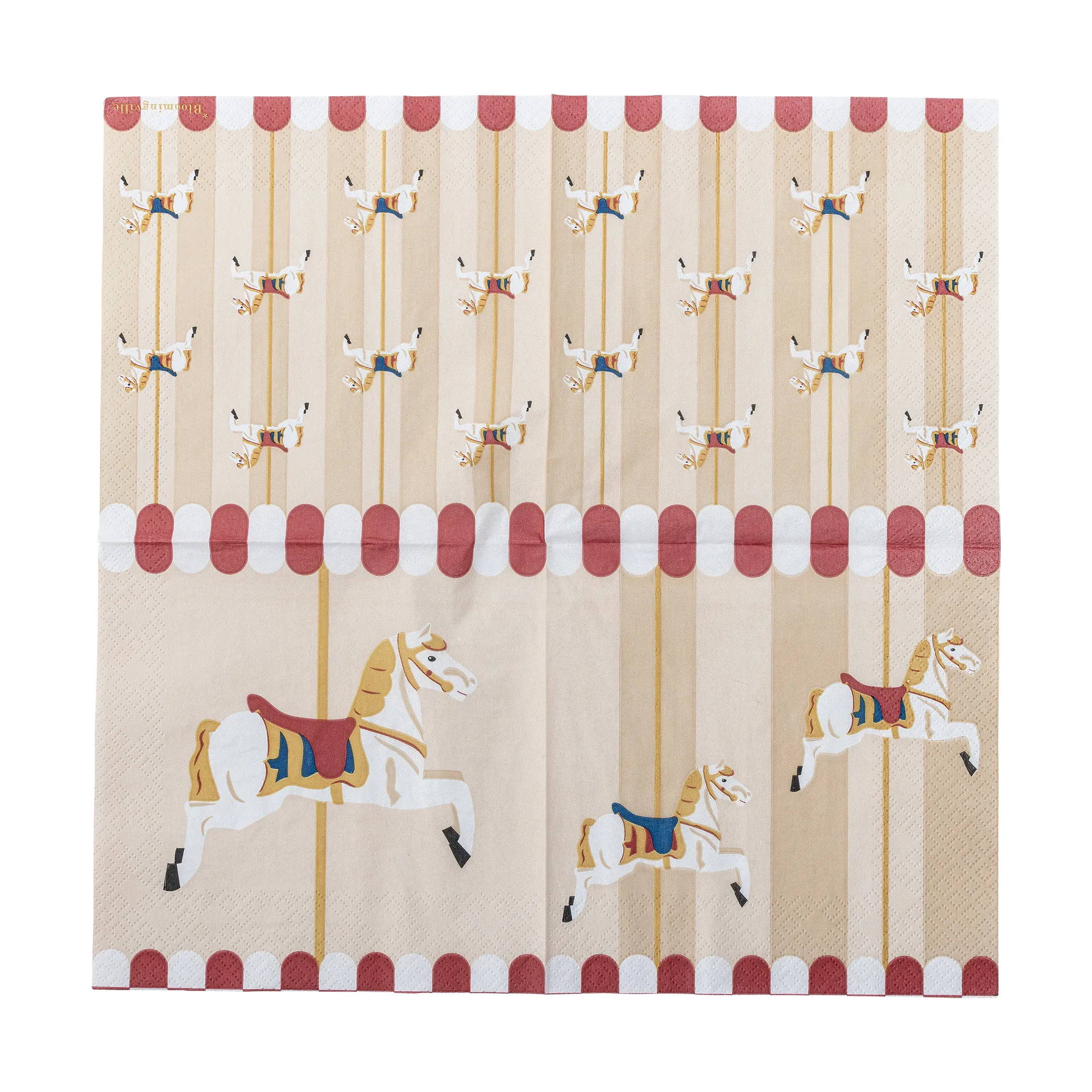 Merry-go-round servett 33x33 cm 20-pack, Natur Bloomingville