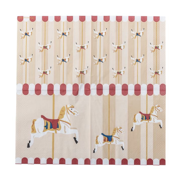 Merry-go-round servett 33x33 cm 20-pack, Natur Bloomingville