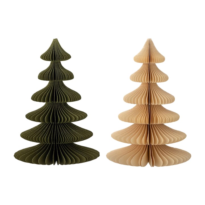 Milan dekoration julgran 2-pack 22,5 cm, Green Bloomingville