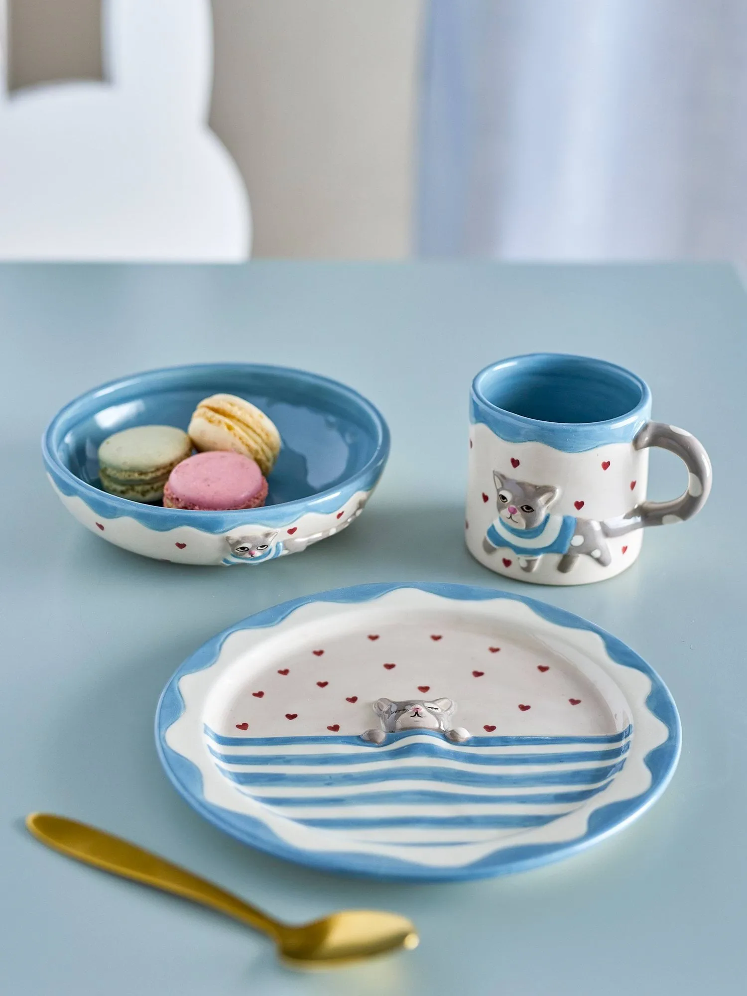 Mille servisset, Katter, 3 delar Bloomingville