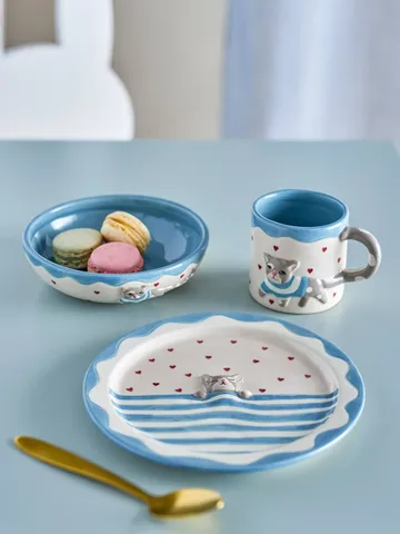 Mille servisset - Katter, 3 delar - Bloomingville