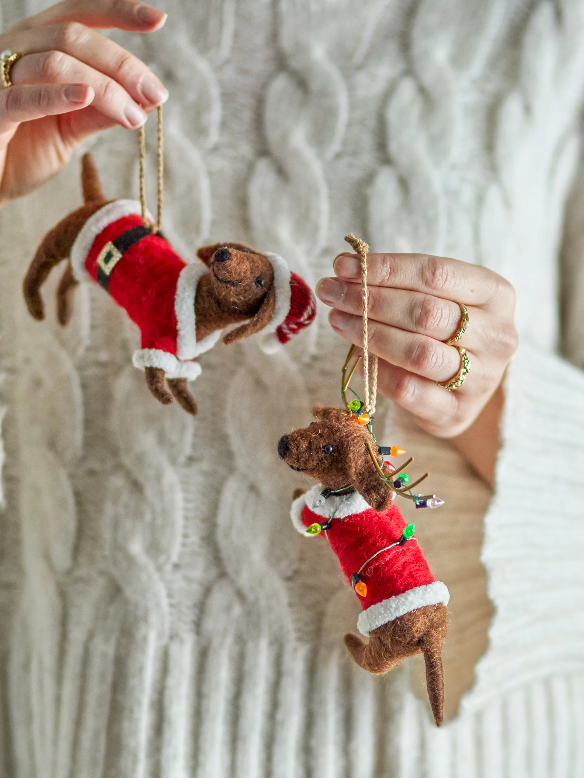 Monty julhänge 2 delar, Brun-röd Bloomingville