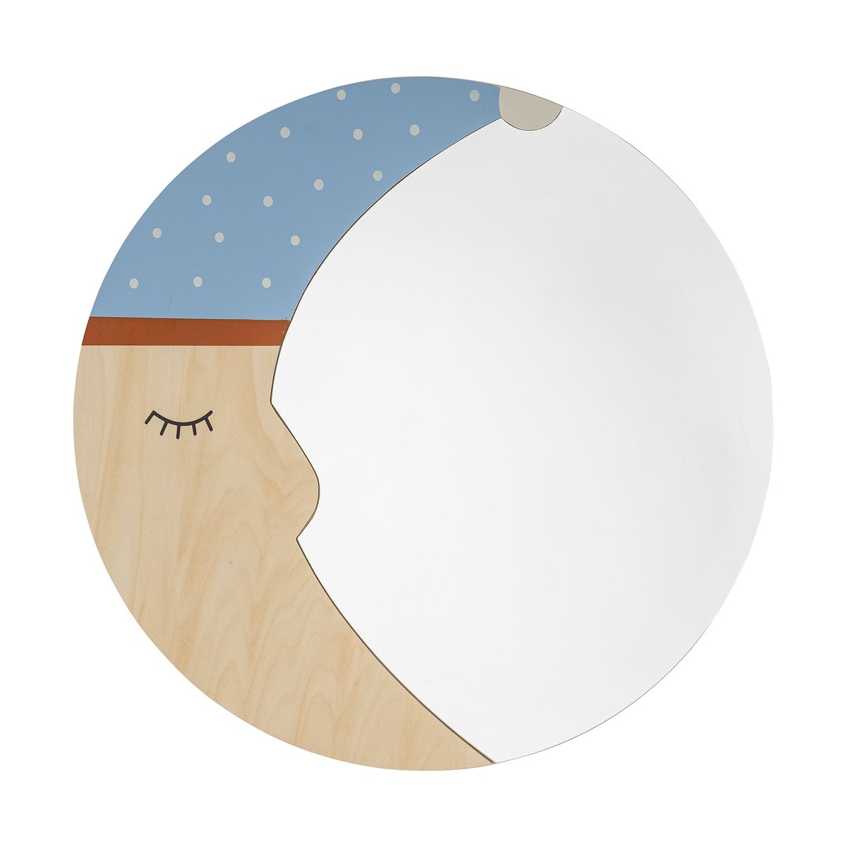 Bloomingville Moony spegel 40 cm Nature moon | Skandinavisk Design | Väggspeglar | Beige