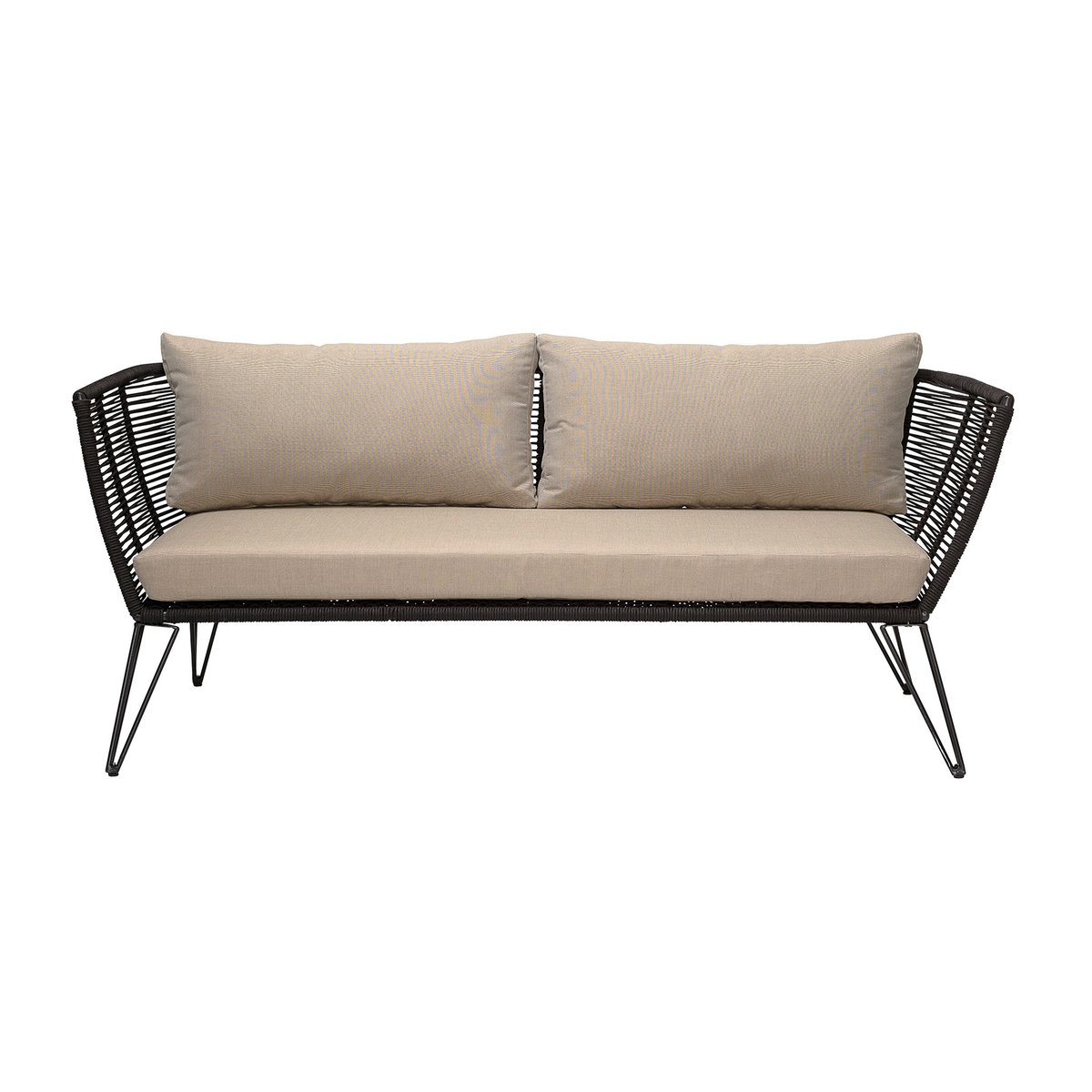 Bloomingville Mundo soffa Black-beige | Skandinavisk Design | Trädgårdssoffor | Svart
