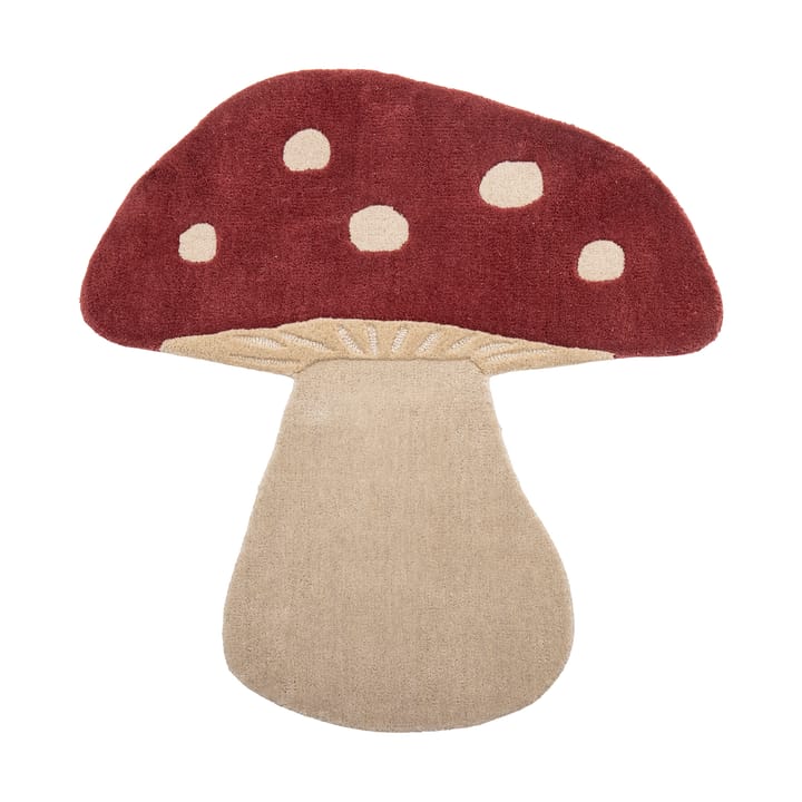 Mushroom ullmatta 85x90 cm - Röd-vit - Bloomingville