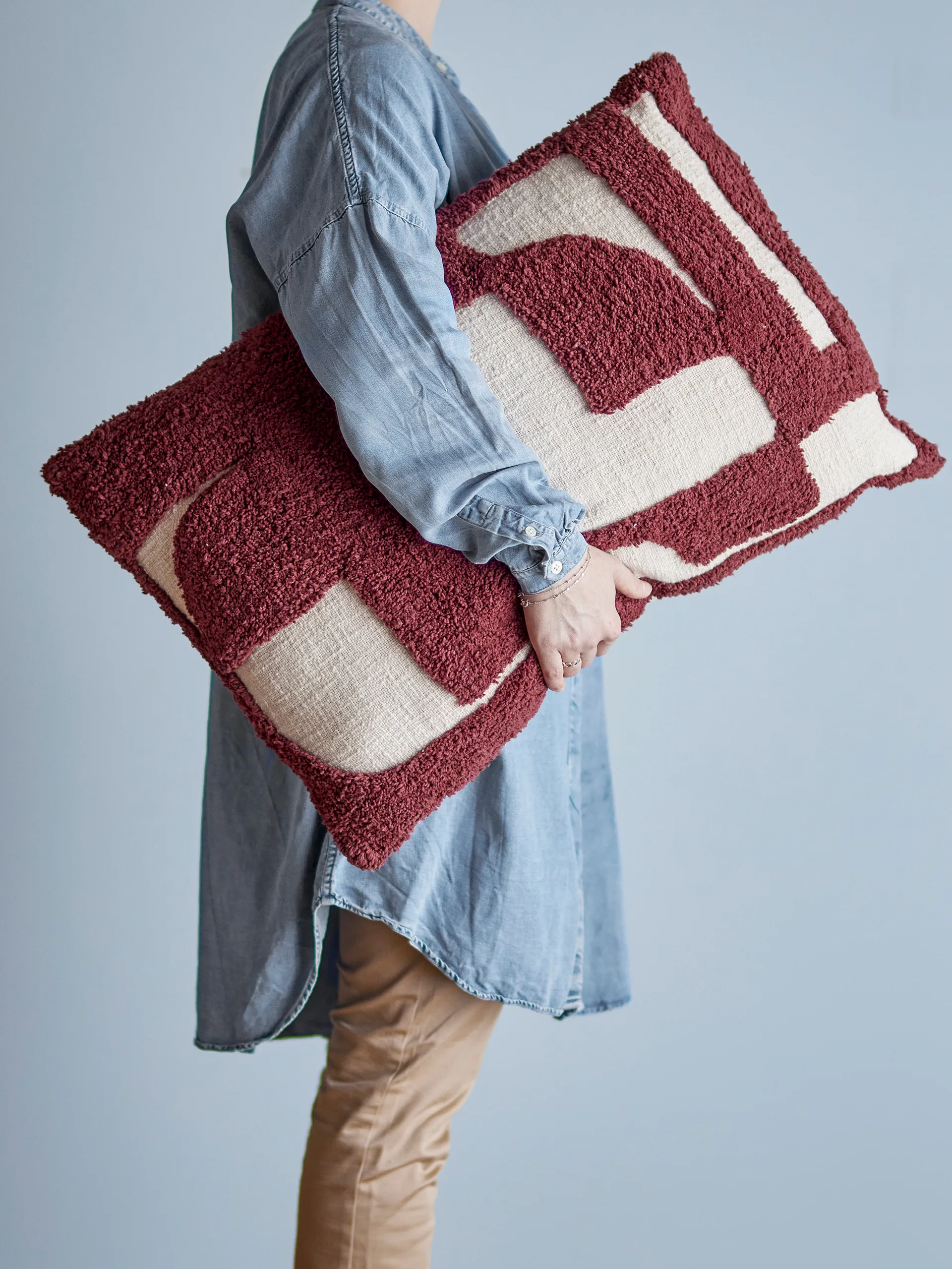 Olica kudde 60x40 cm, Röd Bloomingville