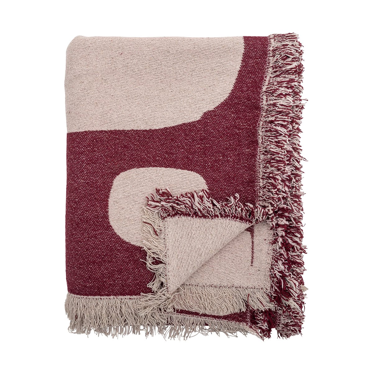 Bloomingville Olica pläd 130x160 cm Röd | Skandinavisk Design | Ullplädar & Ullfiltar | Röd