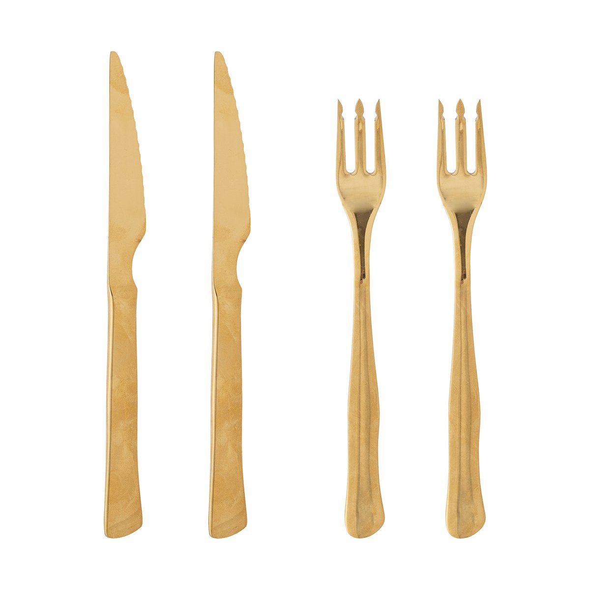 Bloomingville Ollin köttbestick 4 delar Guld | Skandinavisk Design | Bestickset | Guldfärgad