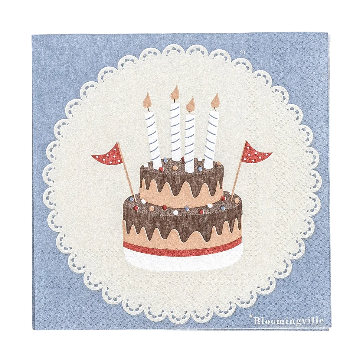 Bloomingville Oscar servett 20-pack Blue