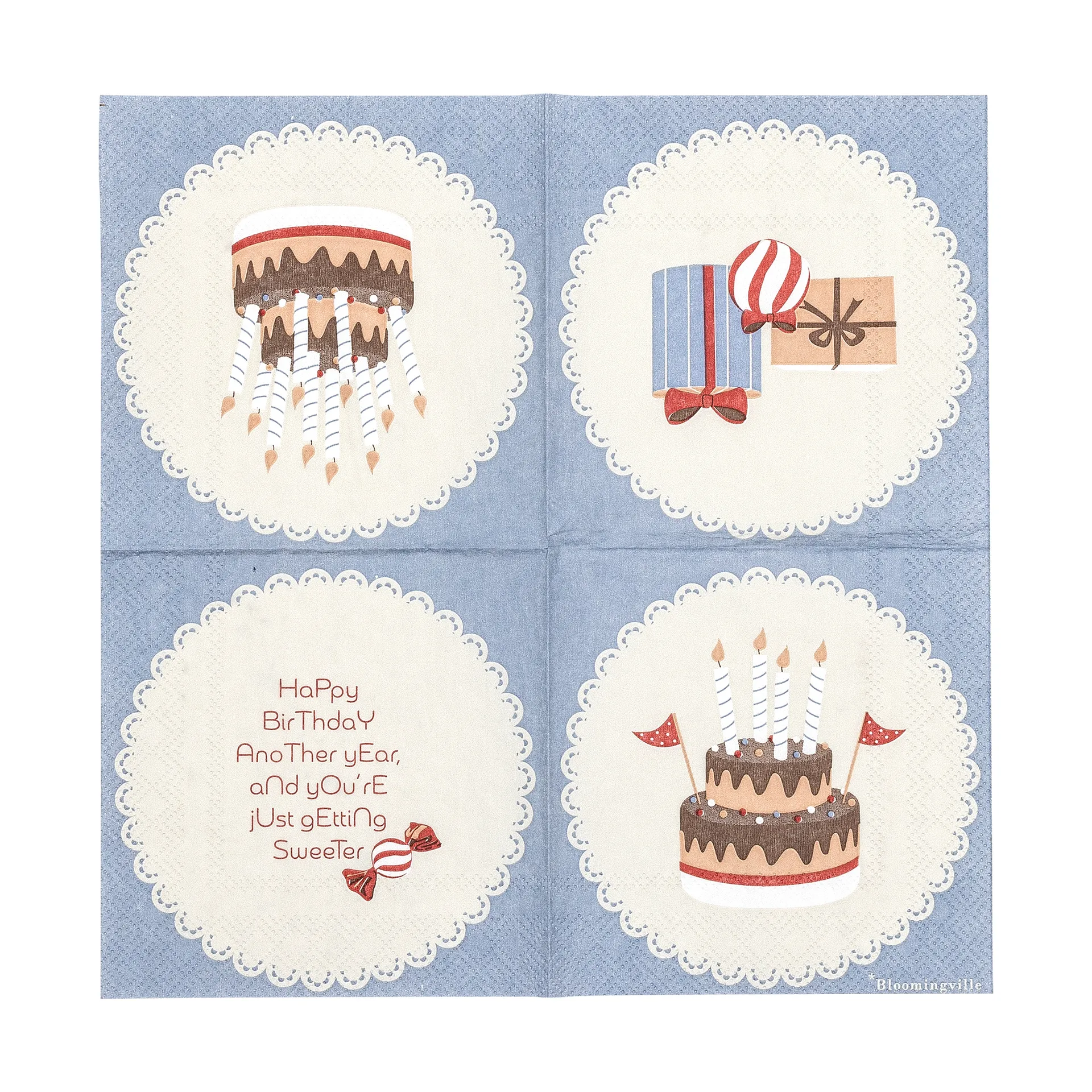 Oscar servett 20-pack, Blue Bloomingville