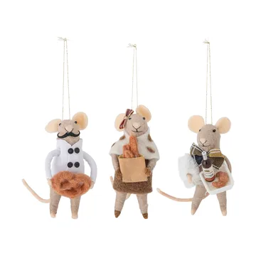 Peo julgranshänge ull 3 delar - Natur - Bloomingville