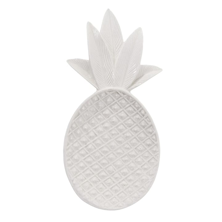 Pineapple dekorationsbricka, vit Bloomingville