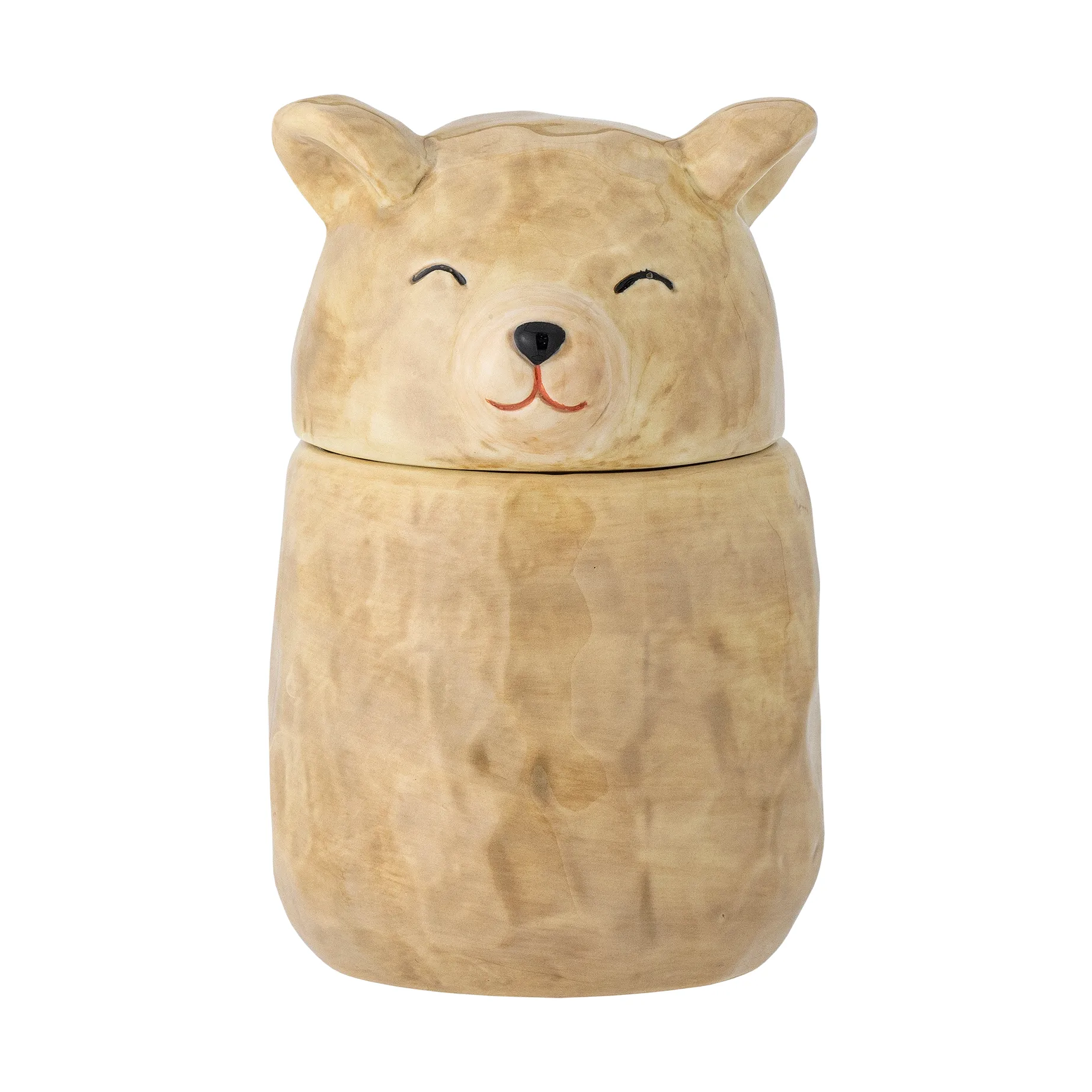 Puk burk med lock Ø7 cm, Brun Bloomingville