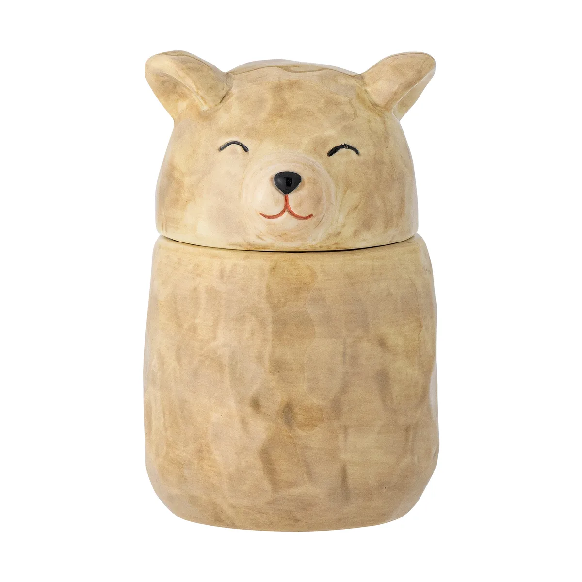 Bloomingville Puk burk med lock Ø7 cm Brun