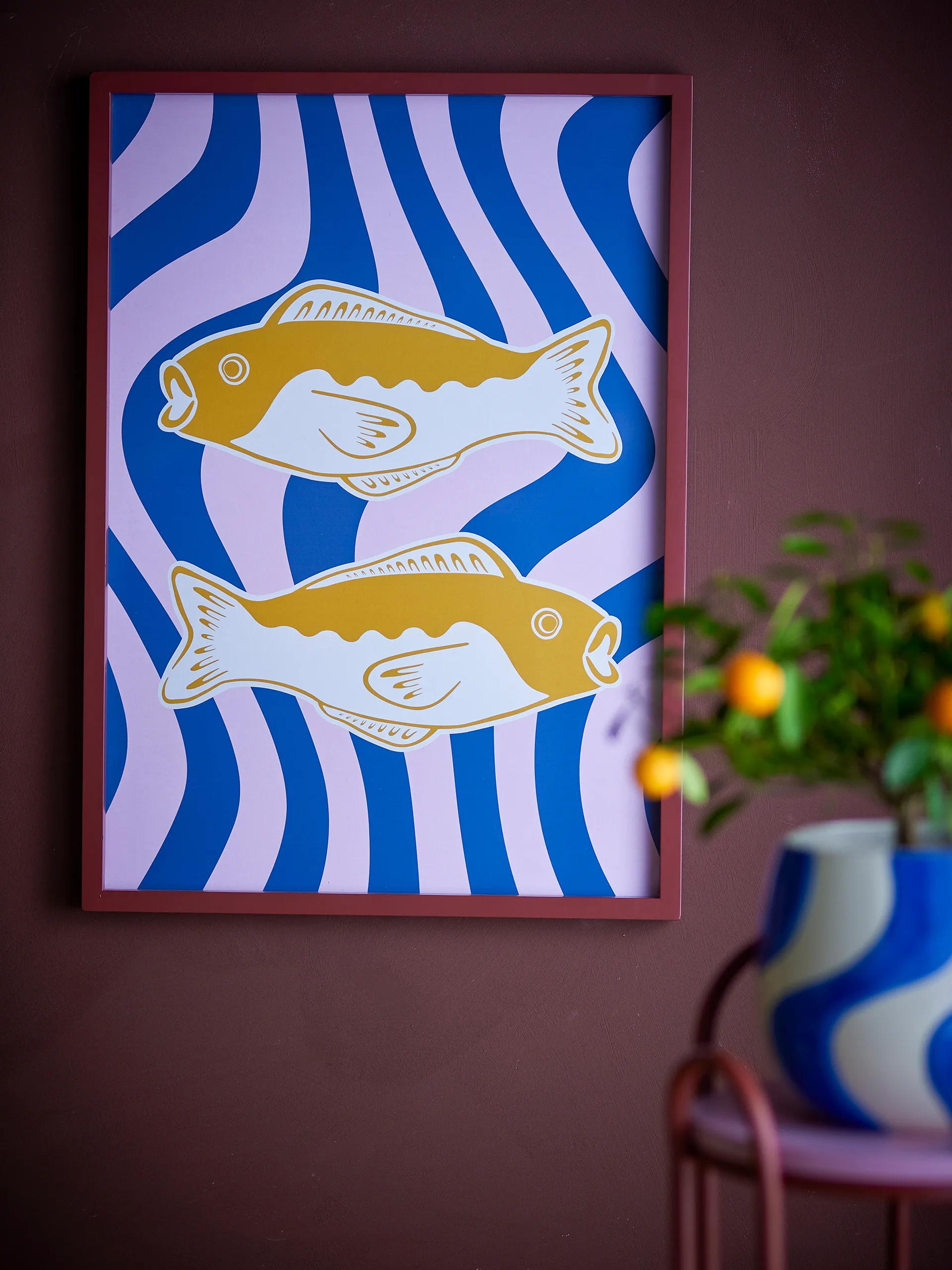 Remy illustration med ram 50x70 cm, Rose Bloomingville