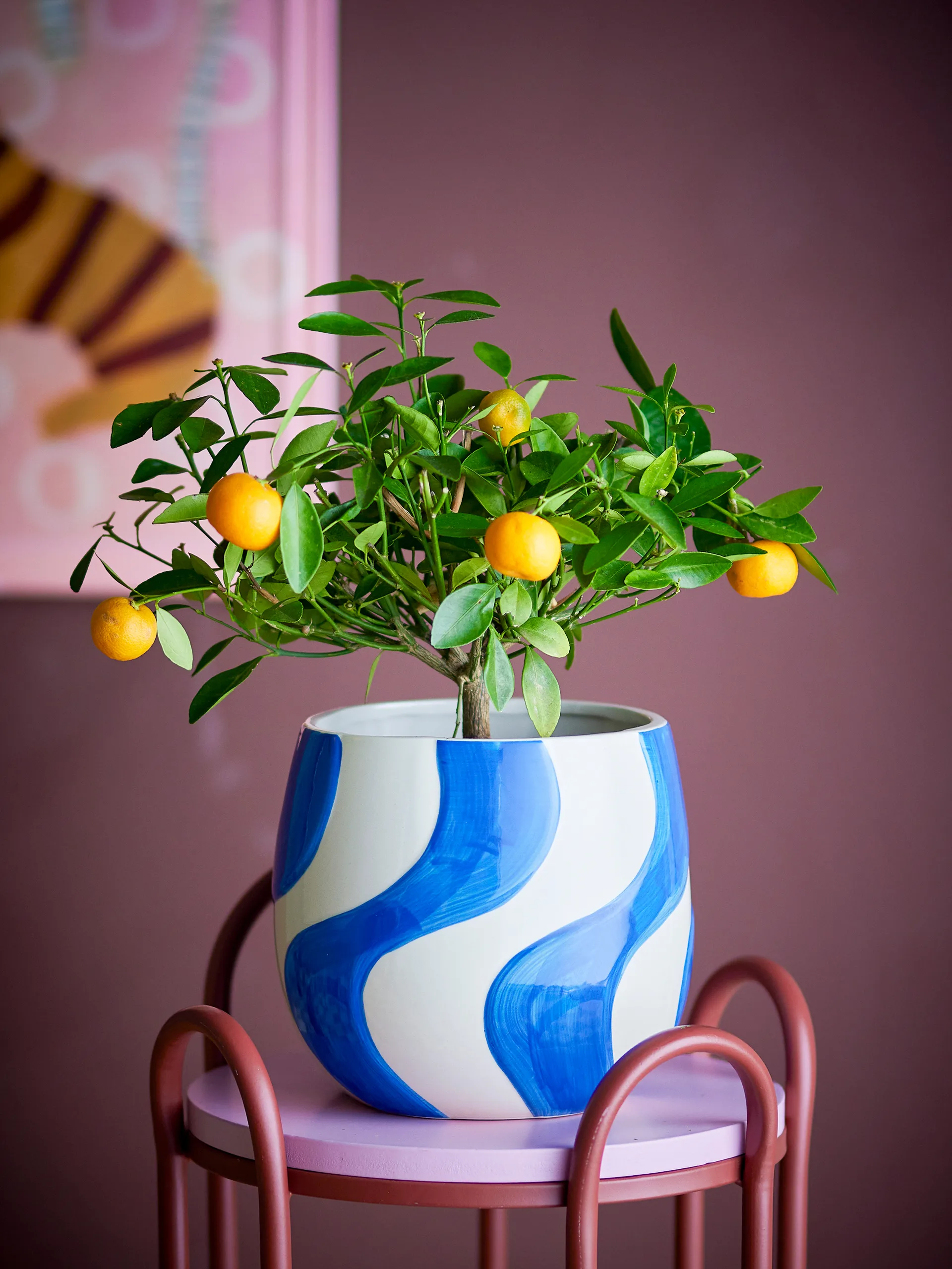 Romy kruka Ø20,5 cm, Blå Bloomingville