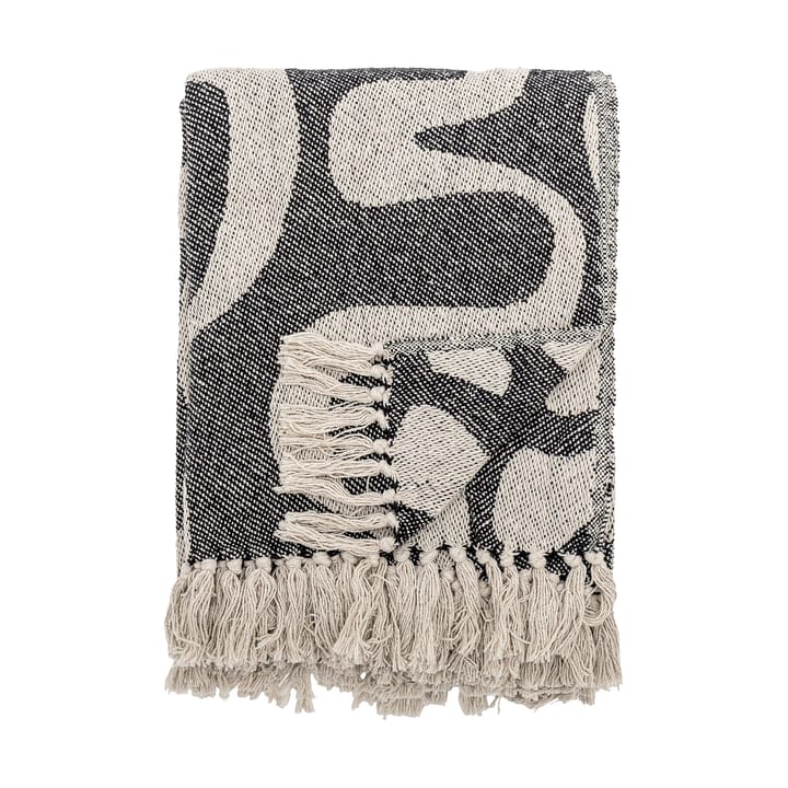 Salobre pläd bomull 160x130 cm - Svart - Bloomingville
